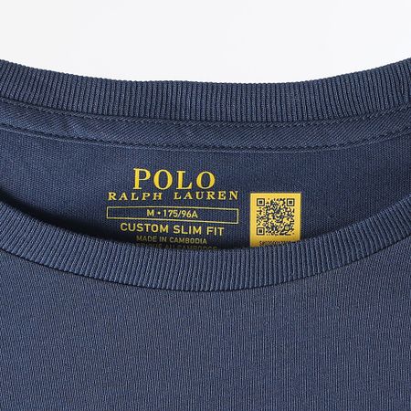 Polo Ralph Lauren - Tee Shirt Original Player Custom Slim Fit Blu navy