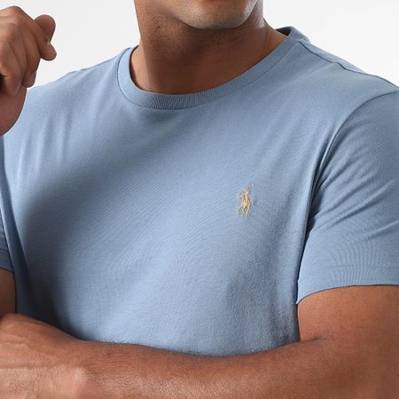 Polo Ralph Lauren - Tee Shirt Original Player Custom Slim Fit Azzurro