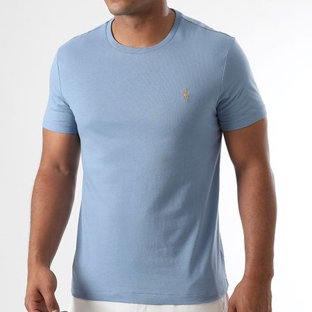 Polo Ralph Lauren - Tee Shirt Original Player Custom Slim Fit Azzurro
