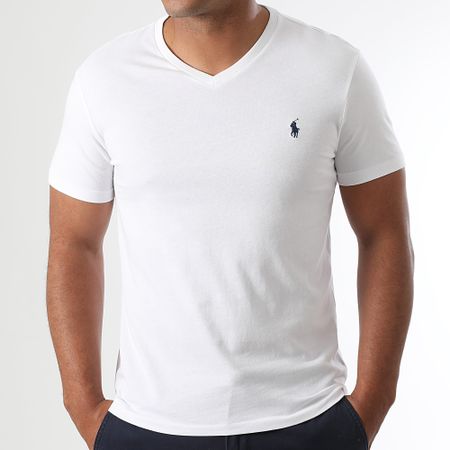 Polo Ralph Lauren - Maglietta Classics con scollo a V Bianco