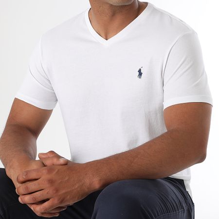 Polo Ralph Lauren - Maglietta Classics con scollo a V Bianco