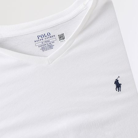 Polo Ralph Lauren - Maglietta Classics con scollo a V Bianco