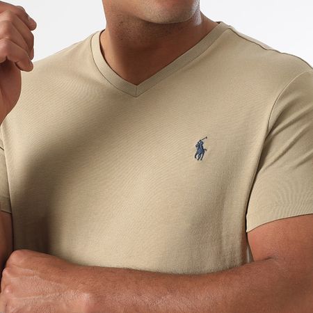 Polo Ralph Lauren - Classics T-shirt beige con scollo a V