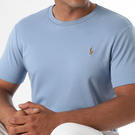 Polo Ralph Lauren - Maglietta Slim Flit Classics personalizzata Blu chiaro