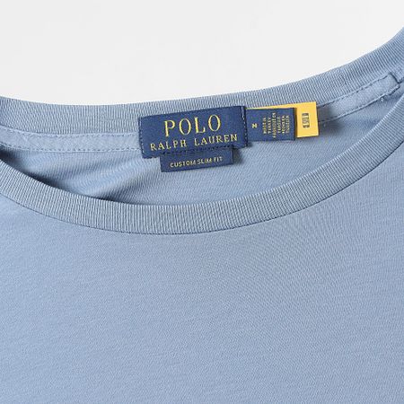 Polo Ralph Lauren - Maglietta Slim Flit Classics personalizzata Blu chiaro