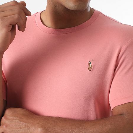 Polo Ralph Lauren - Tee Shirt Custom Slim Flit Classics Rosa