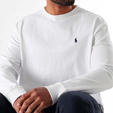 Polo Ralph Lauren - Tee Shirt Manica lunga Original Player Bianco