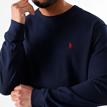 Polo Ralph Lauren - Tee Shirt Manica lunga Original Player Blu Navy