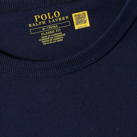 Polo Ralph Lauren - Tee Shirt Manica lunga Original Player Blu Navy