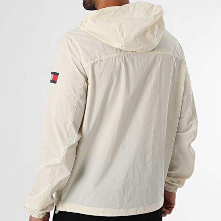 Tommy Jeans - Giacca a vento con zip e cappuccio 1669 Reflective Beige