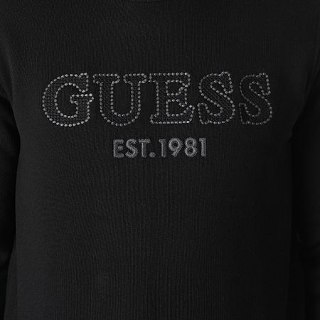 Guess - Top in felpa slim con girocollo M5YQ08-KCN01 Nero