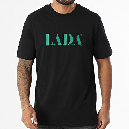 Shotas X LA D.A - Maglietta oversize grande LA D.A Nero Verde