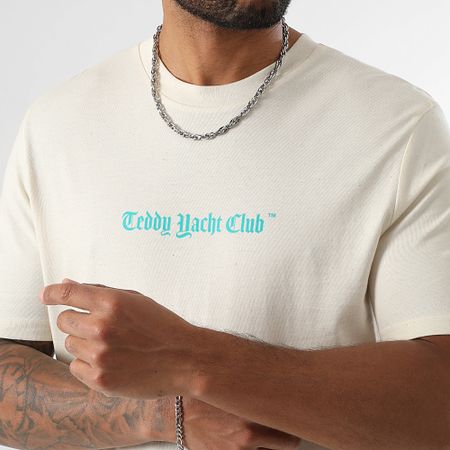 Teddy Yacht Club - Set di maglietta e pantaloncini da jogging Dripping Mono Turquoise Beige