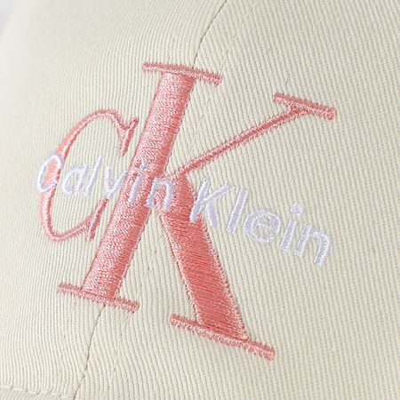 Calvin Klein - Cappello da baseball con ricamo Monologo 5026 Beige chiaro