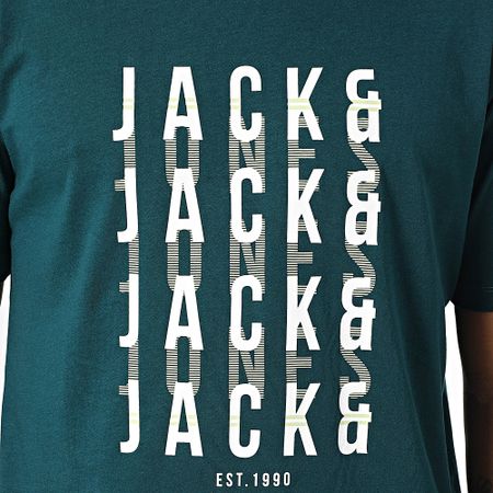 Jack And Jones - Maglietta Delvin verde bottiglia