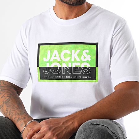 Jack And Jones - Logan Summer Print Tee Shirt Bianco