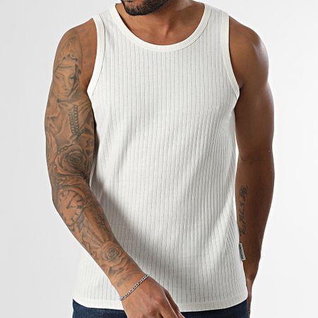 Jack And Jones - Canotta Infinity a coste beige chiaro