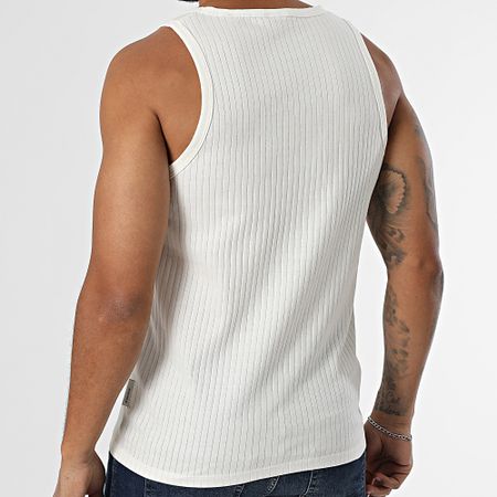 Jack And Jones - Canotta Infinity a coste beige chiaro