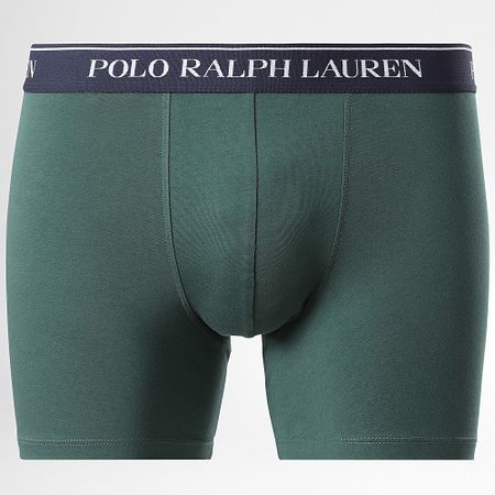Polo Ralph Lauren - Set di 3 boxer verde scuro e blu