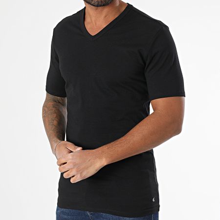 Calvin Klein - Set di 3 magliette con scollo a V 4186 nero