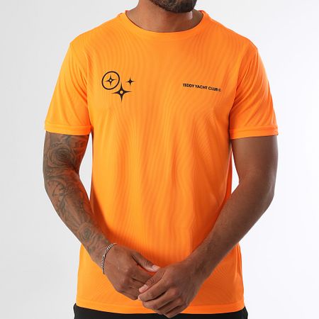 Teddy Yacht Club - Set maglia e pantaloncini da jogging Action Nero Arancione Fluo