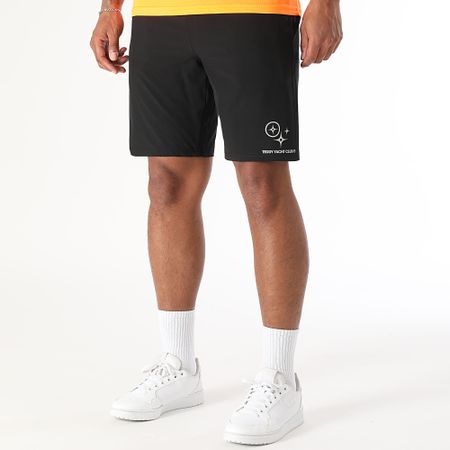 Teddy Yacht Club - Set maglia e pantaloncini da jogging Action Nero Arancione Fluo