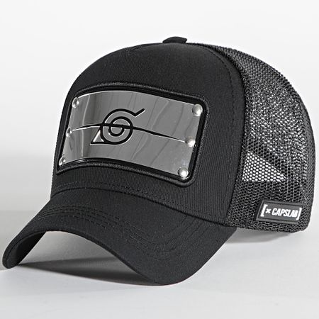 Capslab - Cappello Trucker Banner Nero Argento