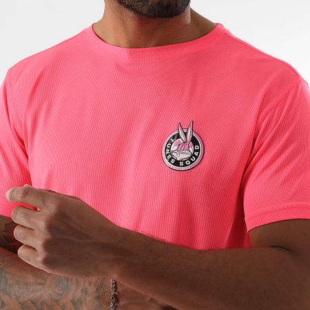 Looney Tunes - Set maglia e pantaloncini da jogging Bugs Bunny Tech Badge Nero Rosa Fluo