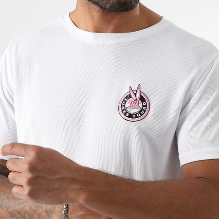 Looney Tunes - Set maglia e pantaloncini da jogging Bugs Bunny Tech Badge Nero Bianco