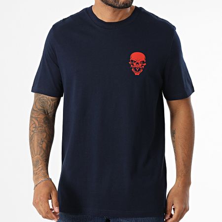 Mac Tyer Untouchable - Maglietta oversize con logo grande sul retro blu navy rosso