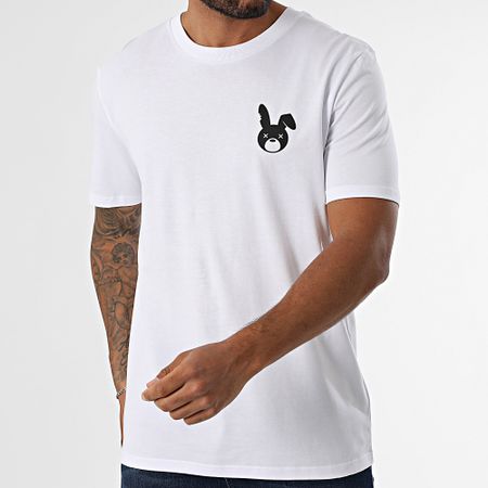 Sale Môme Paris - Maglietta oversize Rabbit Spray Bianco Rosa Fluo